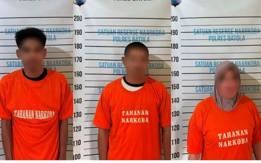 Sabu disembunyikan di bantal hingga gorden, tiga orang ditangkap Polres Batola