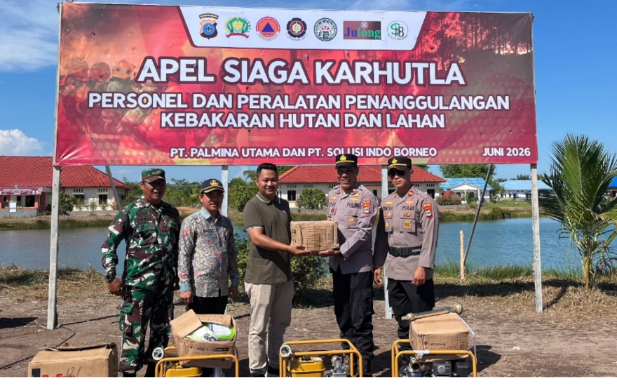 PT Palmina Utama dan  PT Solusi Indo Borneo gelar Apel Siaga Karhutla 2026